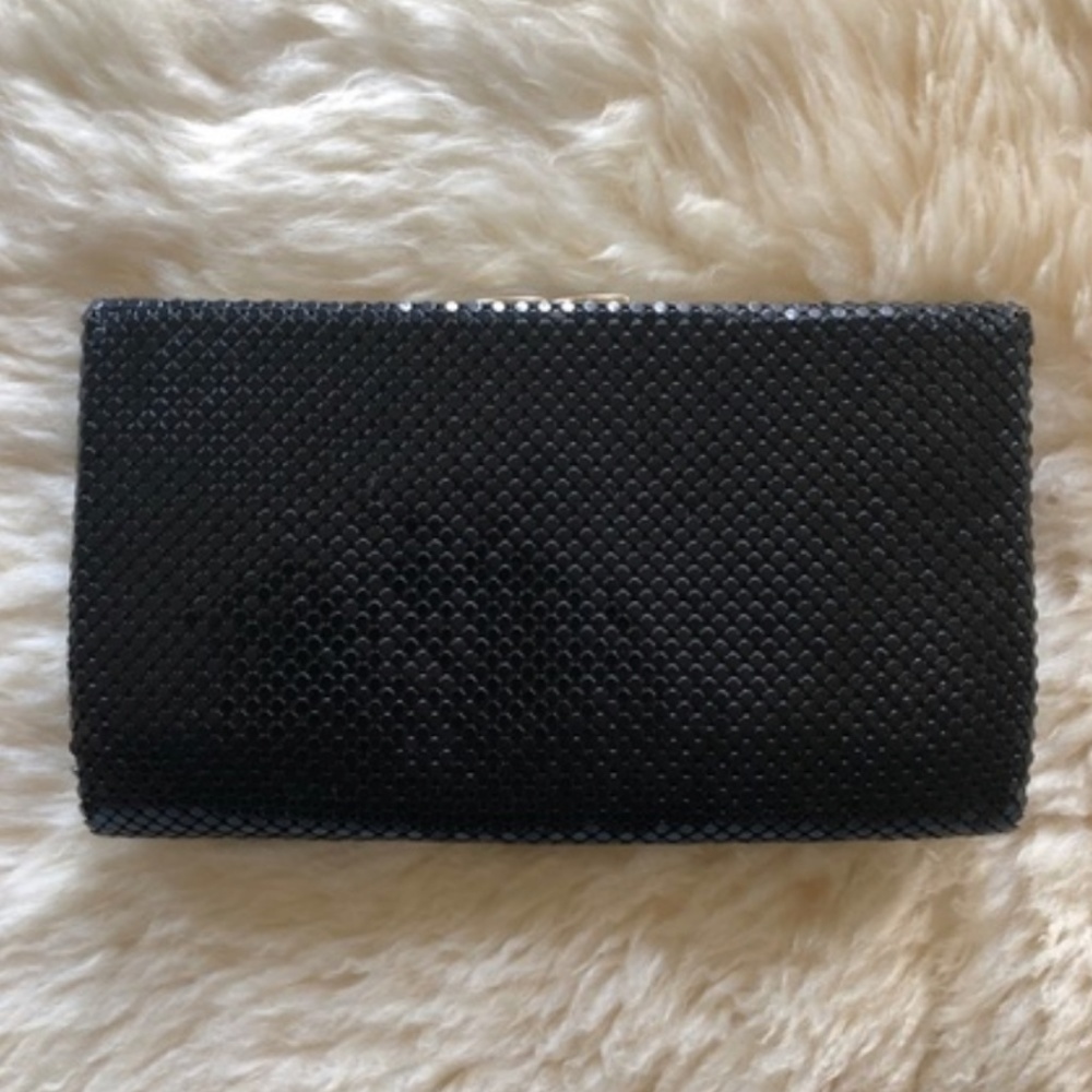 Vintage Whiting & Davis Black mesh wallet